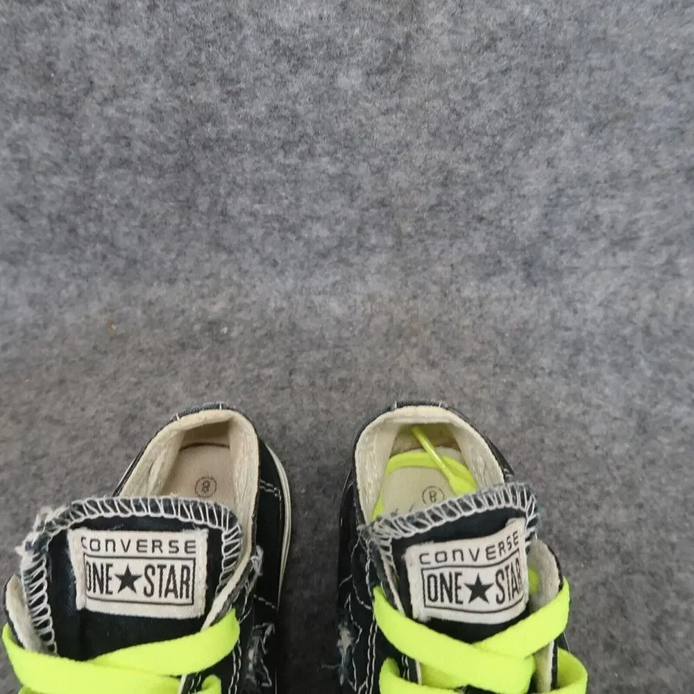 Converse Shoes Toddler 8 Sneakers One Star Casual Baby Infant Canvas Black Flat